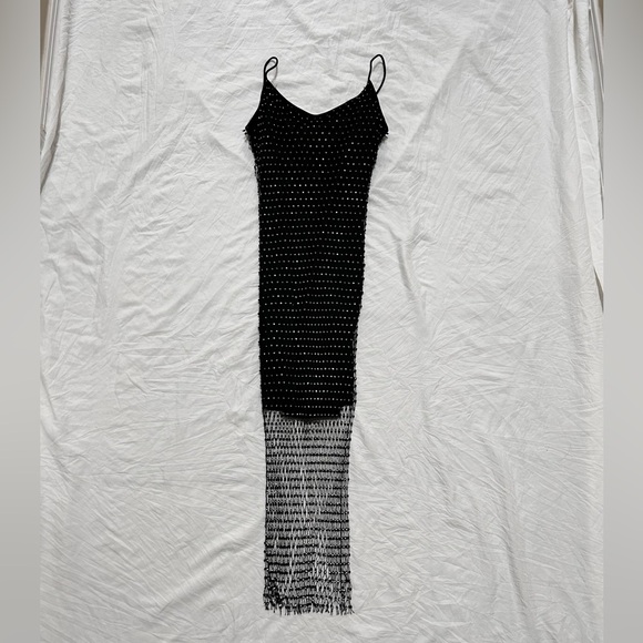 rhinestone netted midi dress - Picture 2 of 10